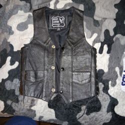 Leather Biker Vest