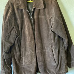 Vintage Brown Swede Coat