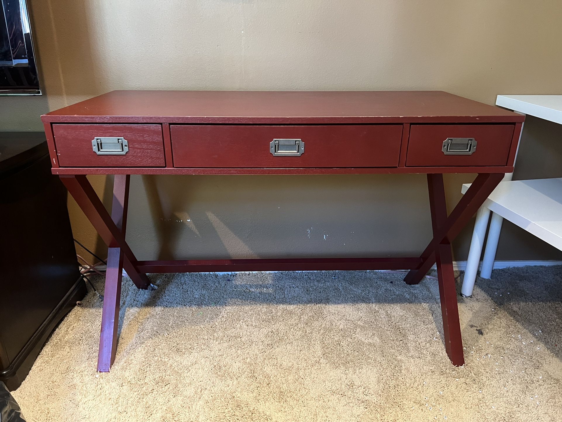 Desk - Target Threshold Deep Red Desk