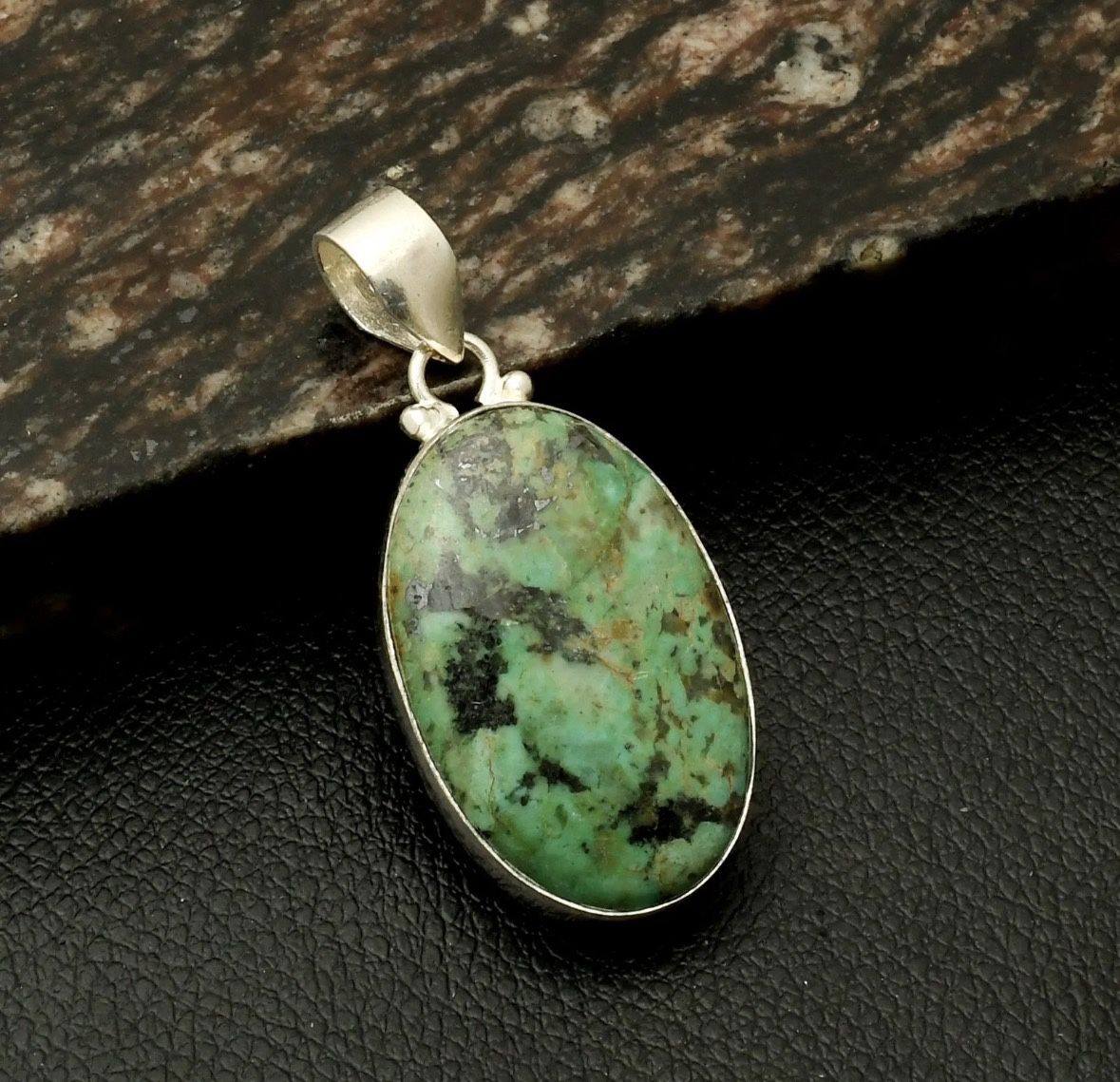 Azurite Gemstone Ethnic Handmade Pendant Jewelry Gift For New Year 2.2"