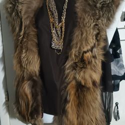 2 ' 4 " Fox Fur Shaw  Real( Super Soft)