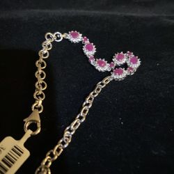 Gorgeous Royal Thai ruby floral bracelet - New
