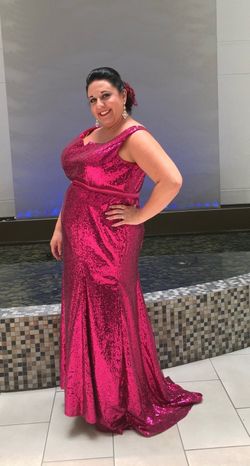 Magenta Sequined Gown 16