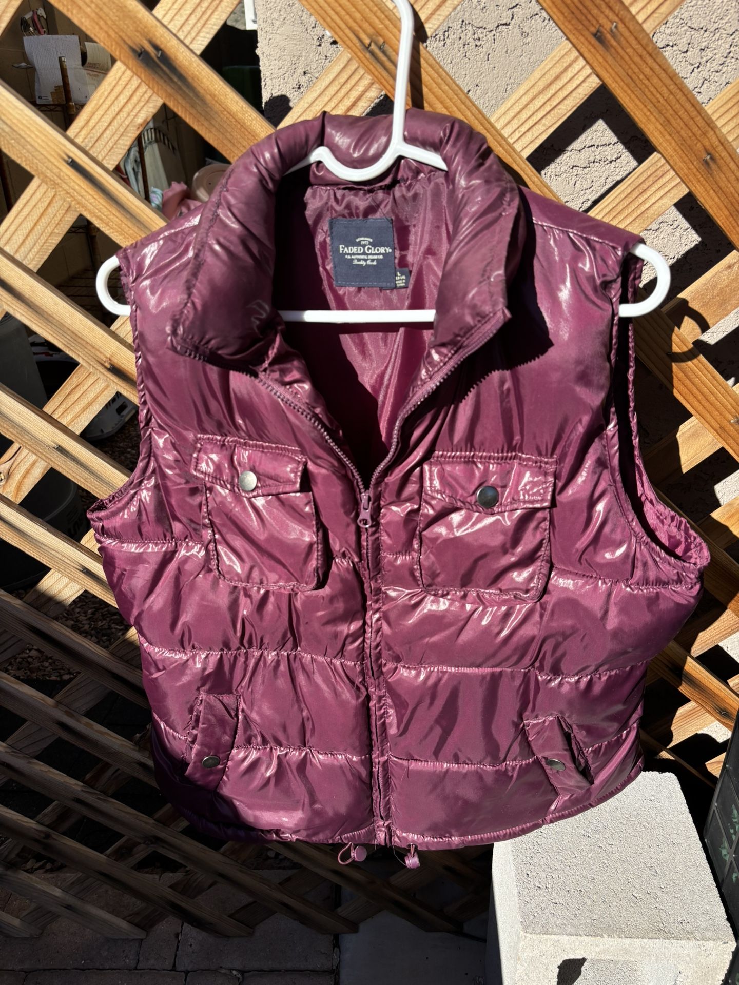 Multiple Faded Glory Puffer Vests-Size Large