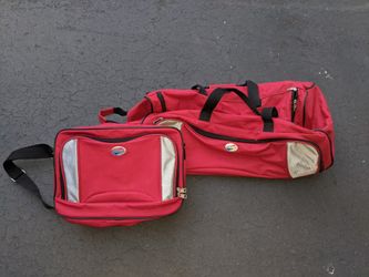 American Tourister Luggage Matching Set - Duffel Rolling bag + Carry On / Overnight Bag 