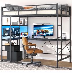 Used Twin loft bed NO mattress
