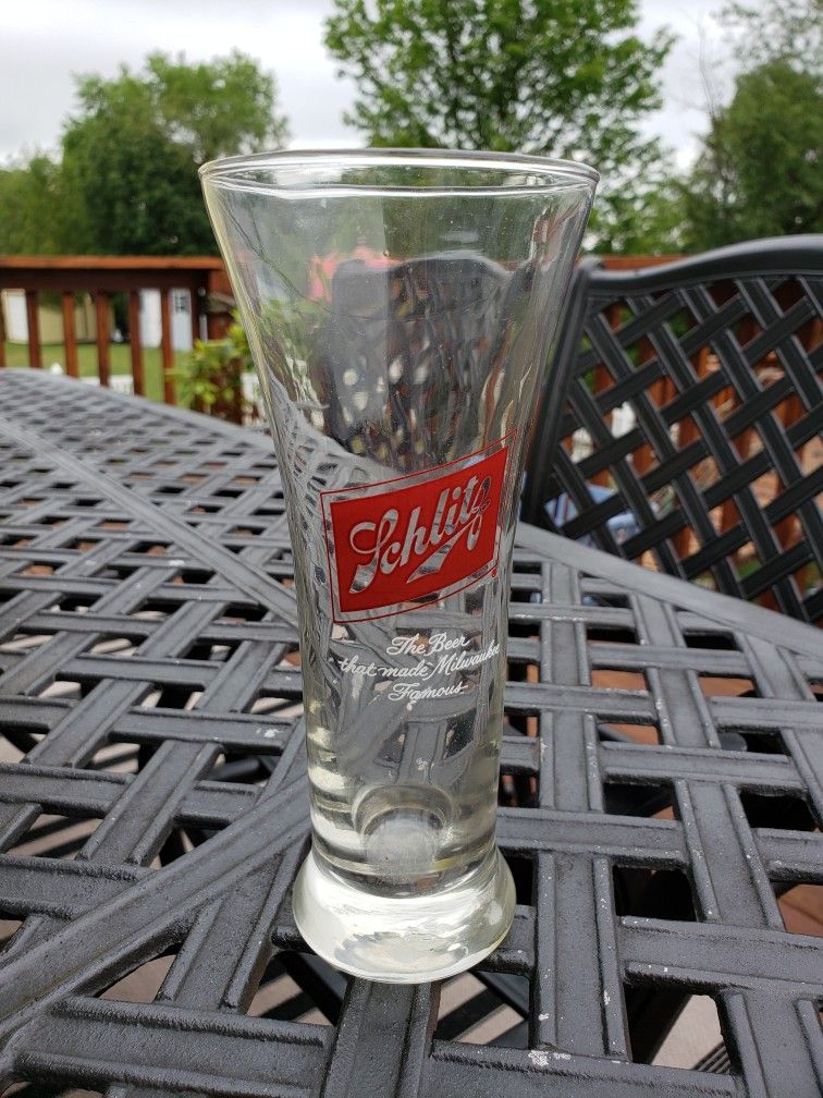 Vintage Schlitz Beer Glass - The Beer that Made Milwaukee Famous