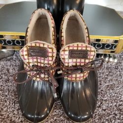 Sperry Too-Sider Duck Rain Short Brown Rubber Boots