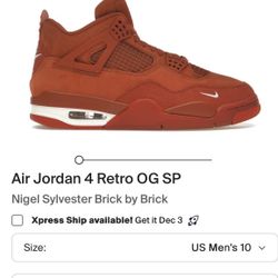 Air Jordan Retro 4 OG BRICK BY BRICK