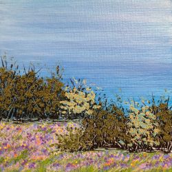 Spring Brings Hope By Deb Bossert Artworks 6" x 6" Original Acrylic Painting