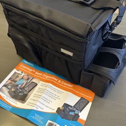 High Road CarHop Backseat Organizer for Kids and Passenger Seat Organizer for Adults - Car Seat Cooler with Cup Holders and Convertible Tray Lid