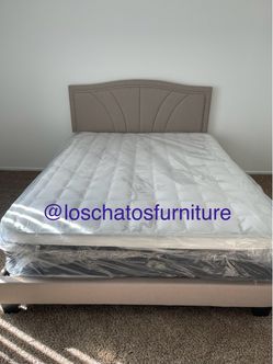 Queen size bed frame and mattress