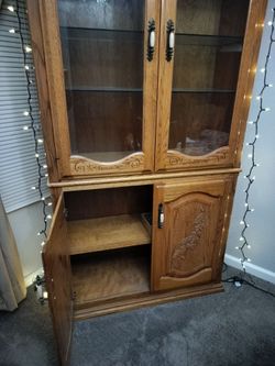 Solid oak hutch