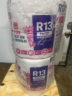New Owens Corning R-13 Faced Insulation Rolls – 15” x 32’ – 80 Sq Ft