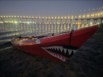 Necky Manitou II Tandem Kayak with pedal controlled rudder, 2 sets of paddles and jump seat