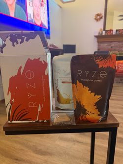 New unopened Ryze Mushroom Coffee, Creamer and Ryze Bracelet