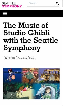 The Music of Studio Ghibli with the Seattle Symphony