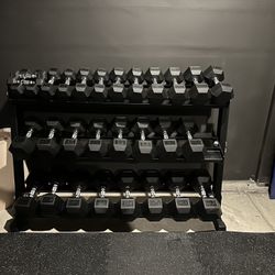 5-75lbs Dumbbells w/Rack  