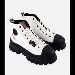 Palladium Revolt Hi Tx Women's Canvas Boots White/Black Size 7 US97242-116-M