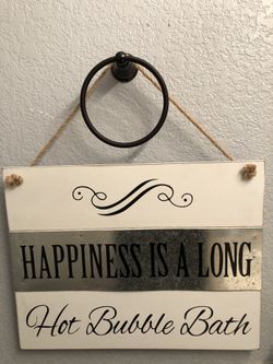 Bathroom decor sign