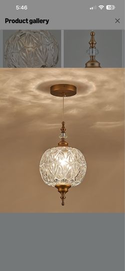 Modern Pendant Light Antique Delicate Decorative Glass Vintage Ceiling Pendant Lighting Fixtures for Kitchen Island Bedroom Dinning Room with Original