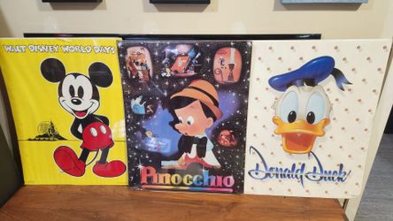 1986 Sealed Vintage Disney Poster Lot — Mickey, Donald Duck & Pinocchio