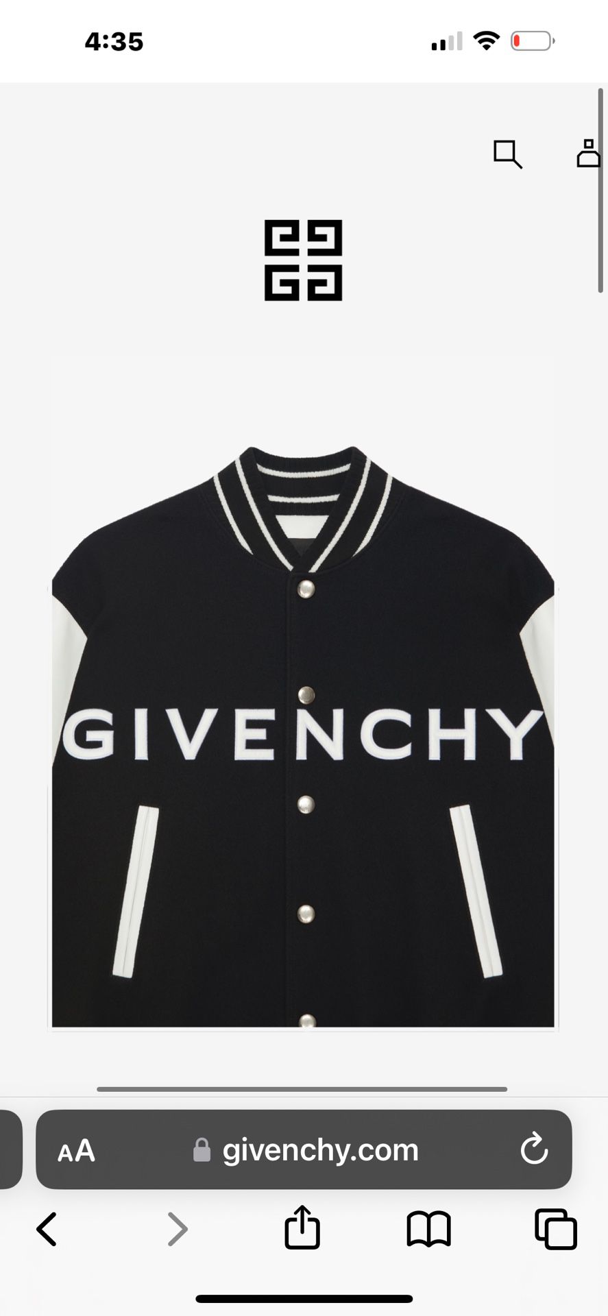 Jacket Givanchy Black And White 
