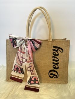 Burlap Tote Bag