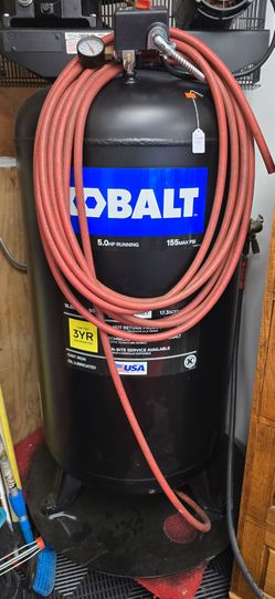 Kobalt brand vertical air compressor