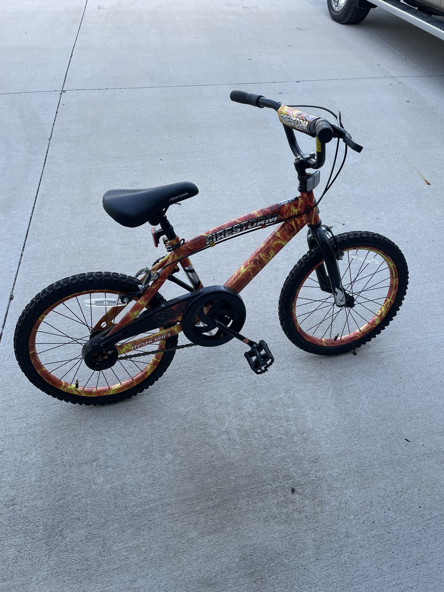 18" Dynacraft Firestorm Boys Bike, BMX, Ages 6-9, Durable Steel Frame