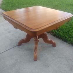 27"x27" Wood End Table Ornate Living Room Furniture 