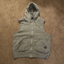 Grey Polo Hooded Vest 