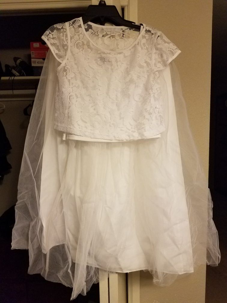 Special white occasion size 14 two piece