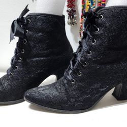 Black Ankle High Boots.