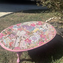 Wood table needs a lot of work but real wood