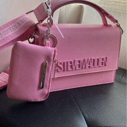 Steve Madden Pink Crossbody W/coinpurse