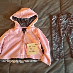 18 Month NIKE Outfit - Leggings and Hoodie Jacket - Toddler Girls