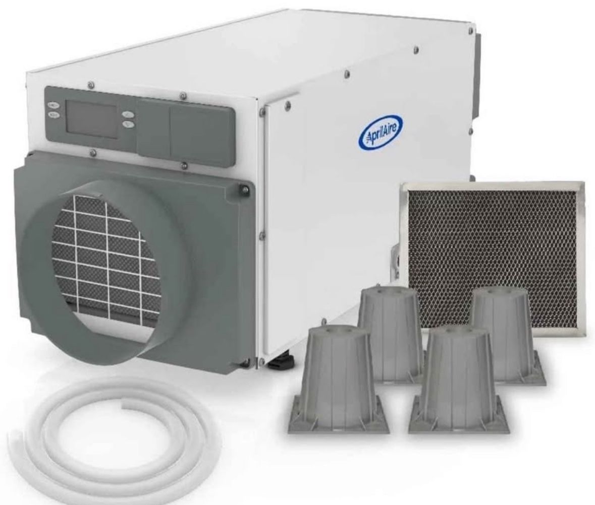 AprilAire E070 Pro Dehumidifier Bundle - 70 Pint Whole House Dehumidifier - Full Complete Kit - Craw