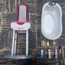 Dollhouse Barbie Bathroom Accessories 
