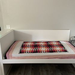 Twin Bed Frame, Cabinet  And Mattress