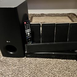 LG 5.1 Speakers and Subwoofer
