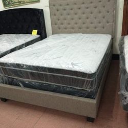 New Queen Size Bed With Mattresses Included////Cama Queen Con Colchones Incluidos 