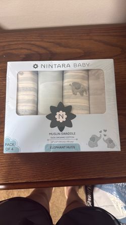 Nintara Baby Muslin Swaddle Blankets Pack of 4