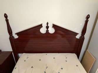 Cherry Wood Four-Post Bed Headboard
