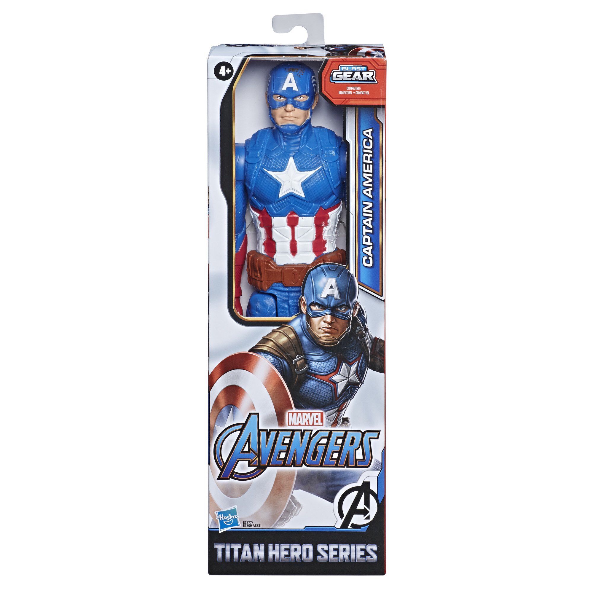 Marvel Avengers Titan Hero Series Blast Gear Captain America Figure