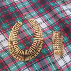 Arrow Necklace And Bracelet Set