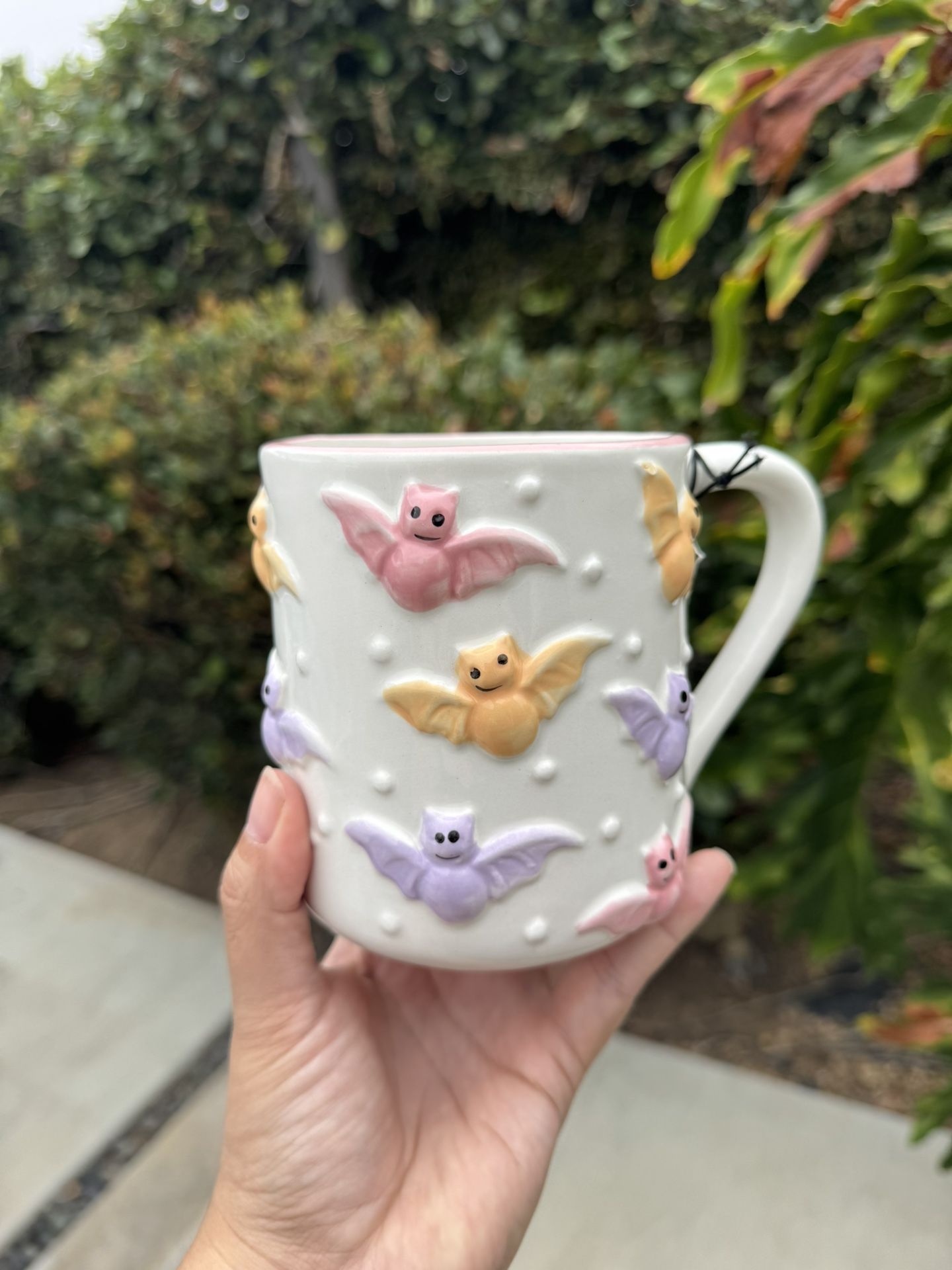 Pastel Colorful Bat Halloween Mug