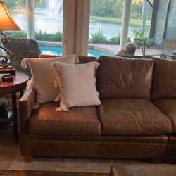 Leather Sectional & Ottoman