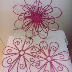 Metal Flower Wall Decor Set 