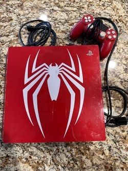 Spider-Man Play Station 4 with red controller